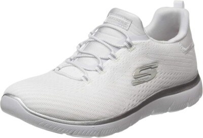 SKETCHERS Damen-Wanderschuhe Slipper Memory Foam Komfort Bungee-Schnürung UK 3 9