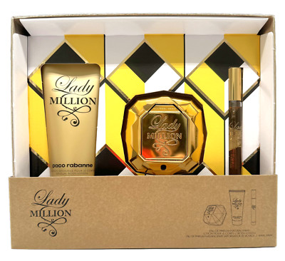 Lady Million by Paco Rabanne Women Set - 2.7oz EDP + 0.34oz Mini+