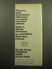 1960 Zeiss Ikon Contaflex Super Camera Ad - There is a performance difference