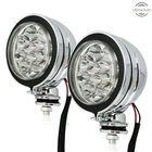 2x 4" Ultra Bright Clear Fog Spot 12 LED Bulbs Chrome Car Truck Front/Rear