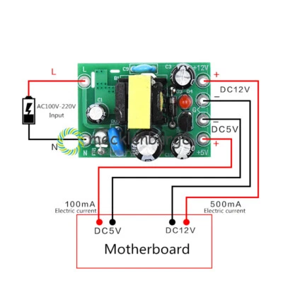 AC-DC 110-220V Switching power supply module AC-DC output 5V /12V 100mA 500mA