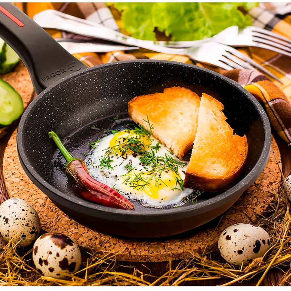 Bratpfannenset Induktion 20-24-28cm Aluminiumguss Antihaftbeschichtung PFOA frei - Bild 3 von 4