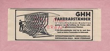 OBERHAUSEN, Werbung 1936, Gutehoffnungshütte Oberhausen AG GHH Fahrrad-Ständer