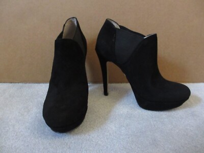 INC International Concepts Black Suede Bootie Sz 5.5 Madison Shoes New