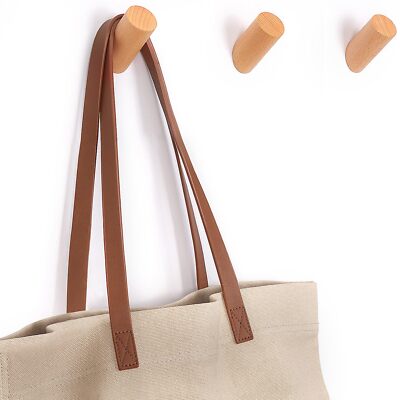 Wood Hooks Pack Wall Hooks Heavy Duty Rustic Coat Hooks Wall