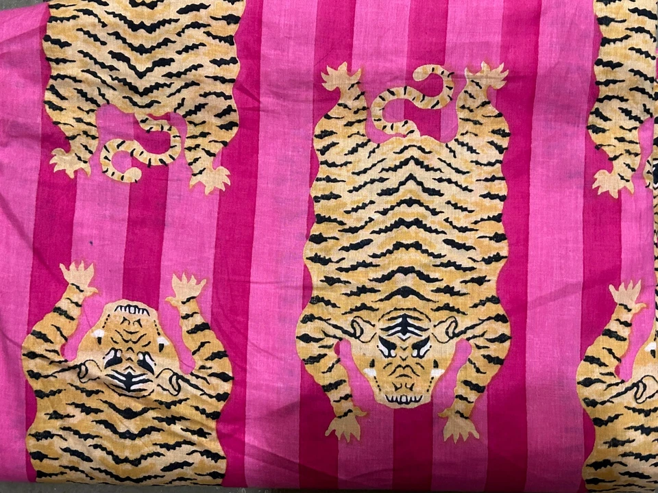 100% Indian Cotton Fabric Hand Block Print Floral Craft Sewing Fabric By The Yd - Image 4 of 4