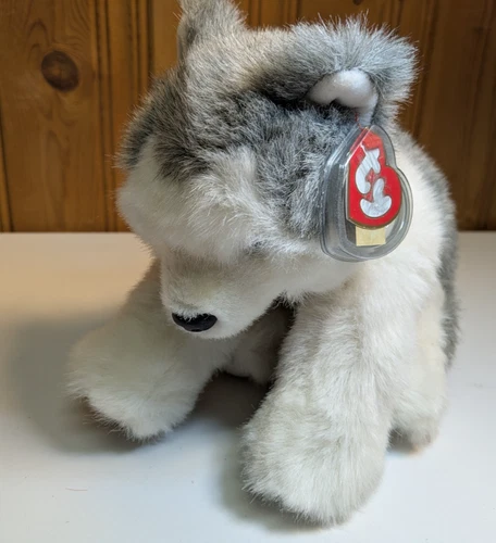 Vintage TY Dakota The Husky Dog 10" Plush Puppy Stuffed Animal 1997 RARE