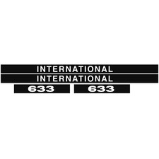 IHC Aufkleber international 633 Traktor Logo Emblem Sticker Label lang