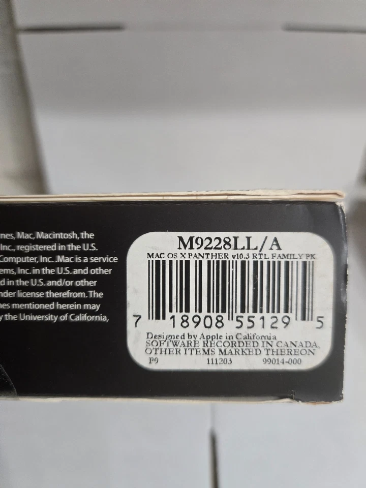 Mac OS X Panther Version 10.3 _ Family Pack For Up to 5 Computers _ M9228LL/A - Image 2 of 2