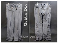 CHRISTIAN DIOR Super John Galliano period black cotton pants F/S from Japan