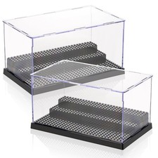 2 Pack Display Case for Minifigure Action Figures Blocks, Acrylic Display Box...