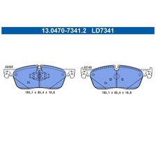 Satz Bremsbeläge Bremsklötze vorne für Jaguar F-Pace X761 XE X760 XF 2 | 2443