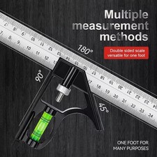 300mm Adjustable Engineers Combination Try Square Set 12” Right Angle Guide