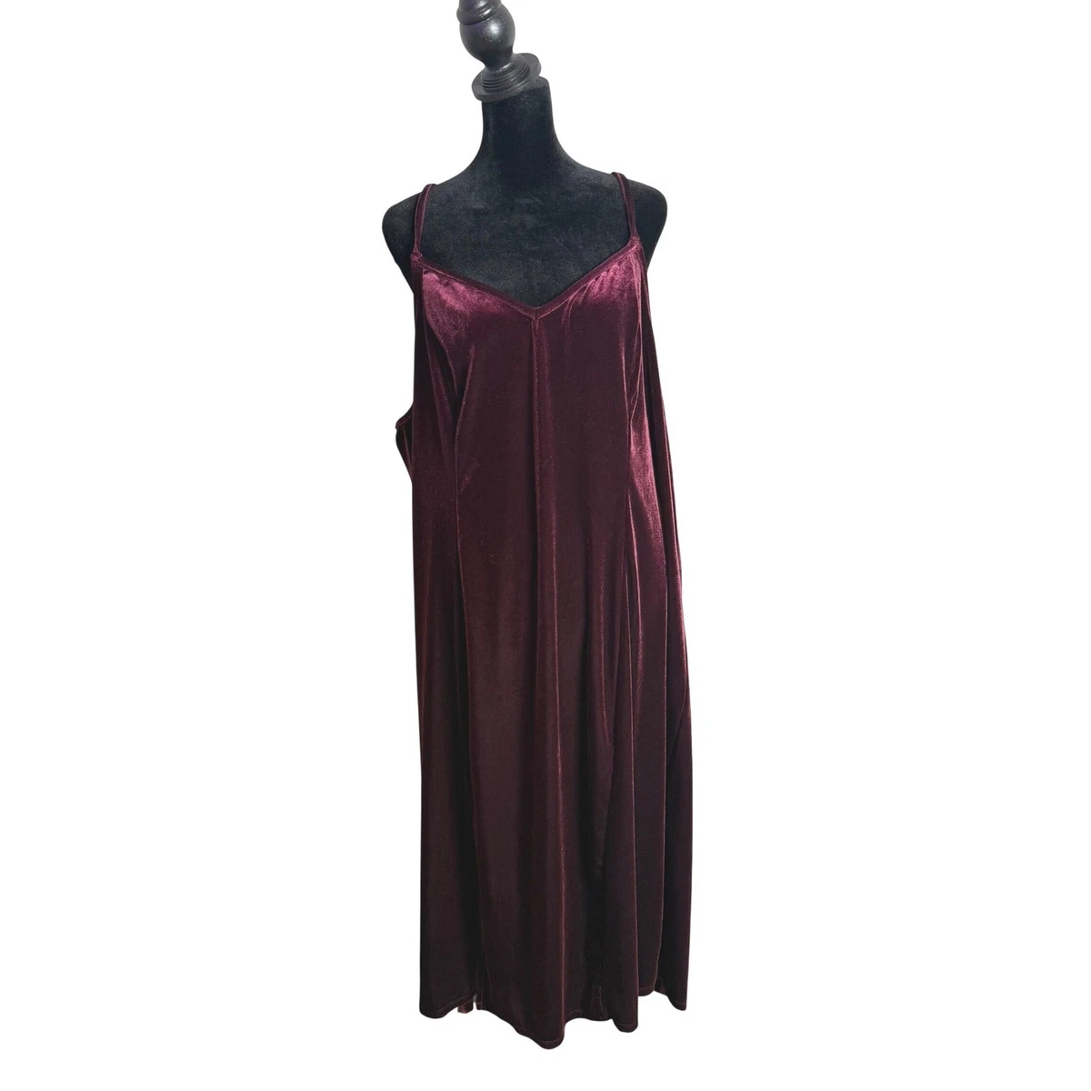 torrid burgundy maxi dress Sky to Moon Blaire Burgundy Satin Maxi Dress | Wine Babydoll Tiered Fit-and-Flare A-Line Corset Top main image 1