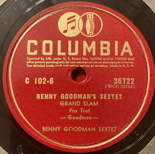 Benny Goodman Sextet - Columbia C-102- Set Of 4- 78 EX - Bild 8 von 10