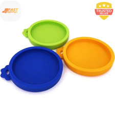 Cat Food Can Lids, Silicone Small Pet Food Can Lids Covers 3 Pack for 3 Oz Cat