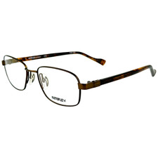 AutoFlex A117 Mens Metal Eyeglass Frame 210 Brown 53-18 Memory Metal