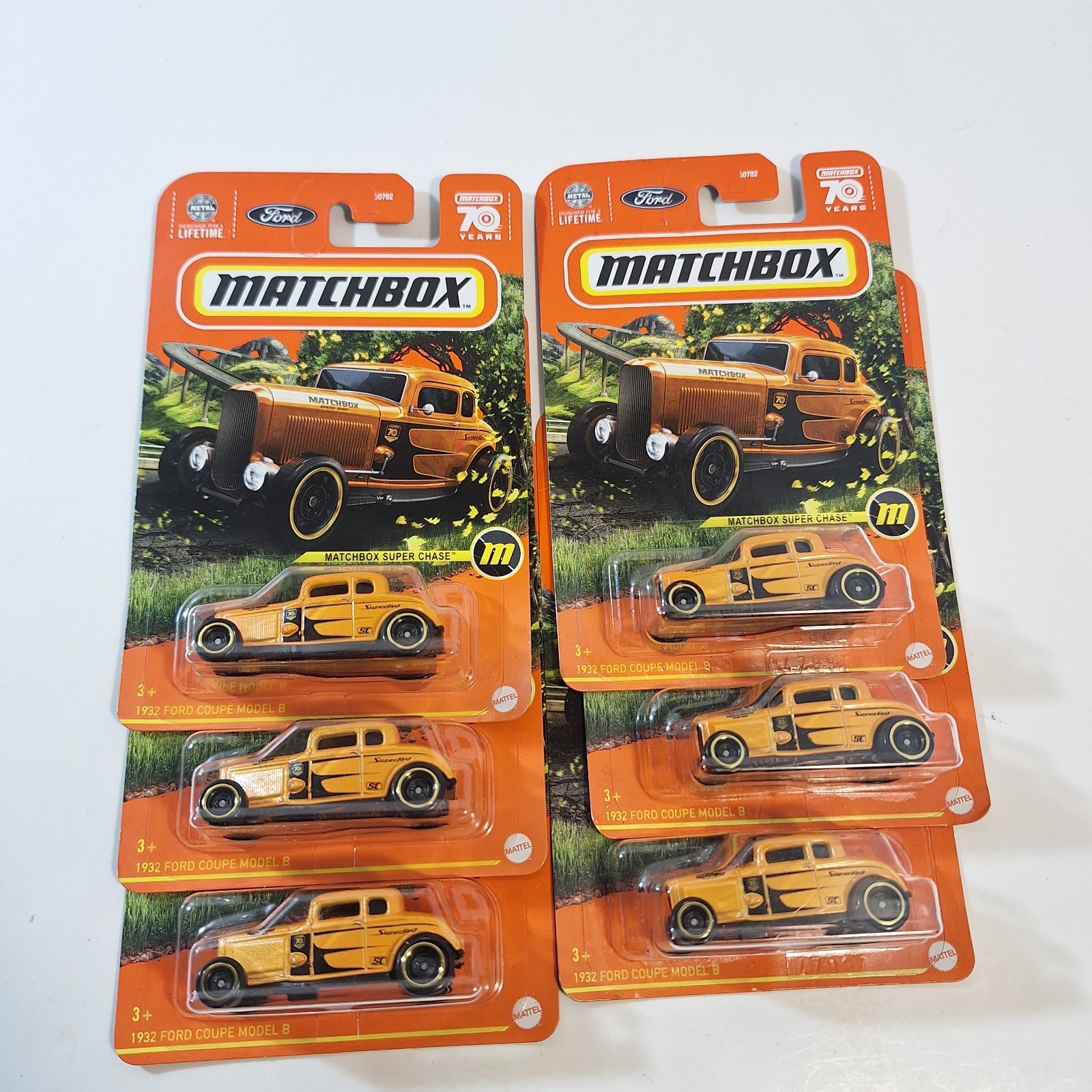 MATCHBOX SUPER CHASE 1932 FORD COUPE MODEL B 70TH ANNIVERSARY 6 Cars
