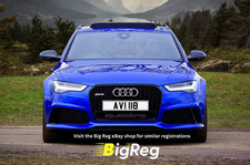 A ASTON VILLA AVFC VILLANS CLARET BLUE 3X3 DATELESS PRIVATE NUMBER PLATE AVI 118