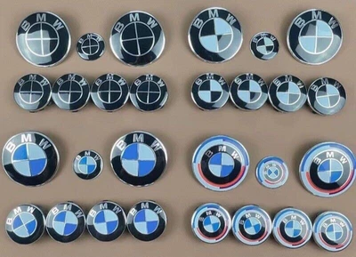 7pcs BMW Original Competiton Black White M Sport Front Rear Emblem Wheel Cap - Bild 1 von 4