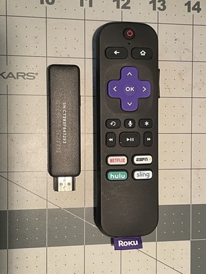 Roku Streaming Stick 3800X HDMI Media Streamer Remote & Power Cord Included