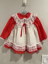 Vintage Winnie the Pooh Sears Polkadot Dress Baby Girl Size Large 26-31 Lbs