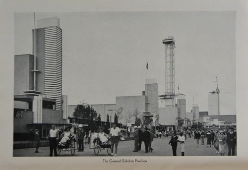 Antique Art Print Chicago Worlds Fair General Exhibits 1933 American History - Picture 1 of 9