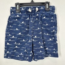 J. Crew Crewcuts Boys Size 7 Cotton Pull On Casual Shorts Sharks Coastal Beachy