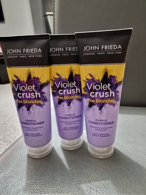 3 x John Frieda Violet Crush for Blondes Purple Conditioner 250ml