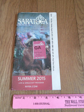 2015 Horse Racing Program Saratoga, Monmouth, Del Mar, Woodbine,Gulfstream, AP