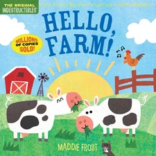 Indestructible Farm Animals Book for Babies Visual Exploration Early Learning