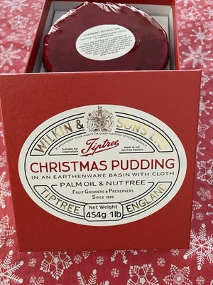 Wilkin & Sons Tiptree Christmas Pudding 1 lb Box Earthenware Basin Bowl