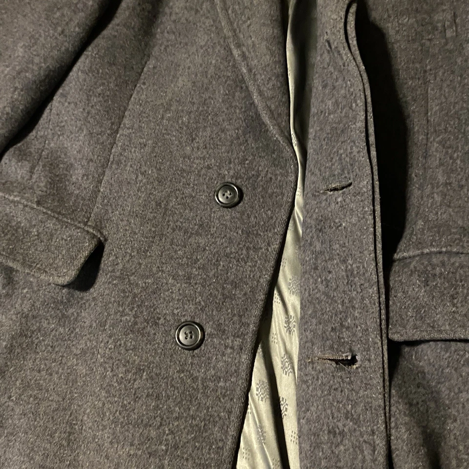 VTG 60s Pendleton 100% Pure Virgin Wool Over Coat Trench Men’s 40 Made In USA - Image 3 of 4