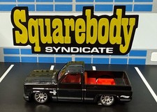 2026 Hot Wheels Black 83 Chevy Silverado Unspun w/ Chrome Real Riders Black Base