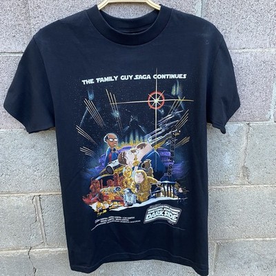 FAMILY GUY Star Wars Parody SOMETHING DARKSIDE T-Shirt MENS Small NEW Y2K 2009