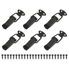 6Pcs Spring Loaded Toggle Latch, 2.36" x 0.91", Black Clasp Buckle Latch