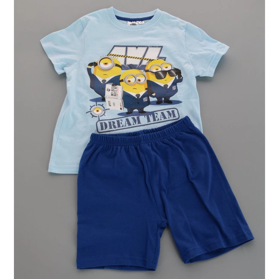 Conjunto de pijama de manga corta y camiseta corta Minions Textiel Trade para niños pequeños Foto 4 de 4