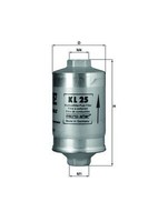 Mahle Kl 25 Kraftstofffilter FüR Audi,Bmw,Porsche,Vw