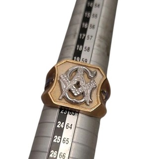 Vintage 10 K Gold Masonic 11.92 Grams Size 9.5 Free Shipping U.S.