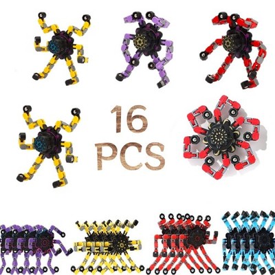 6Pcs Fingertip Gyro Toy Fidget Mechanical DIY Transformable Fidget Spinners F...