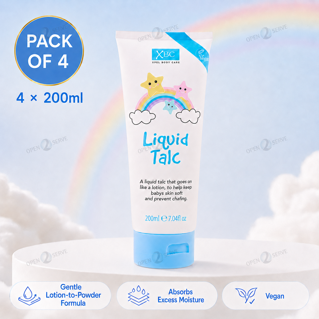 Liquid Talc 200ml XBC Xpel Body Care, for soft skin and prevent Chafting X 3 - Image 14