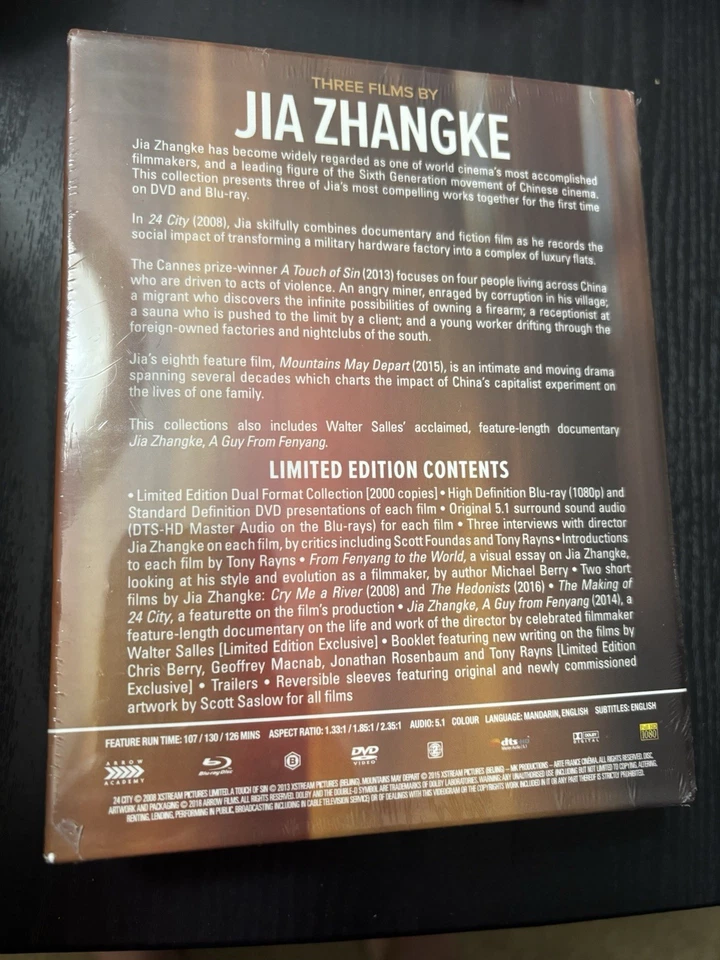 THREE FILMS BY JIA ZHANGKE Blu-ray + DVD ARROW 8-Disc Box Set OOP NEW REGION B - Image 3 of 3