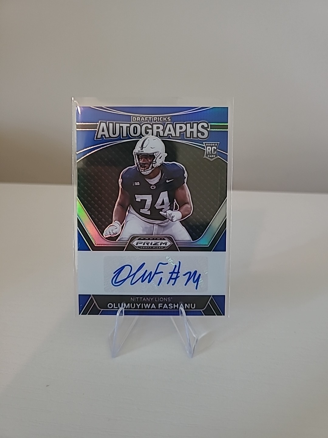 Olumuyiwa Fashanu Panini Prizm Draft Picks Draft Picks Autographs #DPAOFU Blue