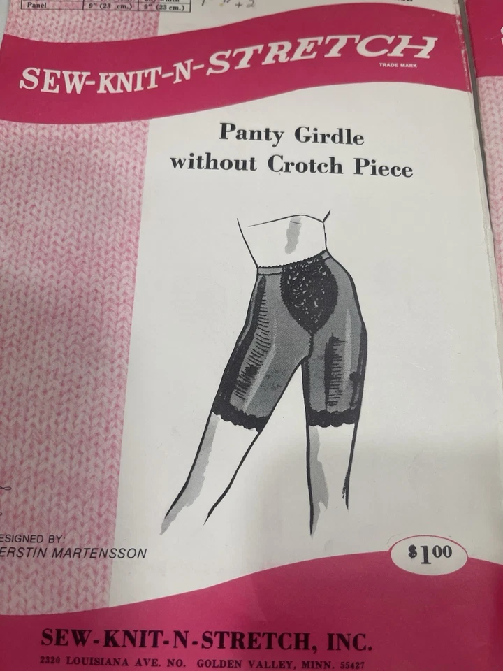 Vintage Stretch Sew Pattern Lot Girdle Bra Slip Sz 12-14 70s - Image 2 of 4
