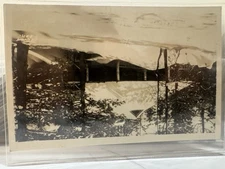 Idyllwild California 1941 Snow Scene RPPC Rustic Lodge Pines Postmarked  6