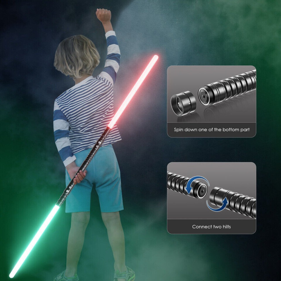 (63cm) 2in1 Lightsaber Metal Hilt Force FX Heavy Dueling Light Sabers
