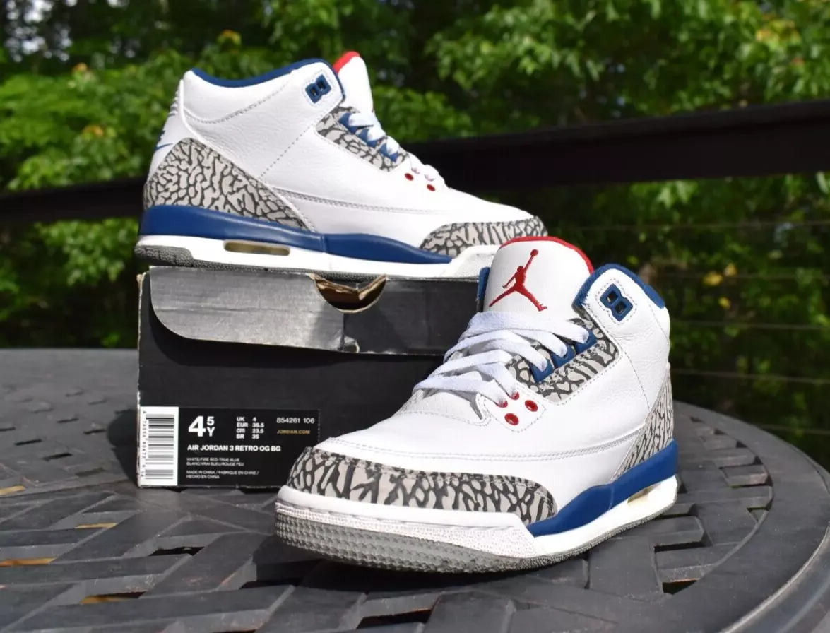 Nike Air Jordan 3 Retro OG True Blue 2016 Deadstock 854262 106 Size 8.5