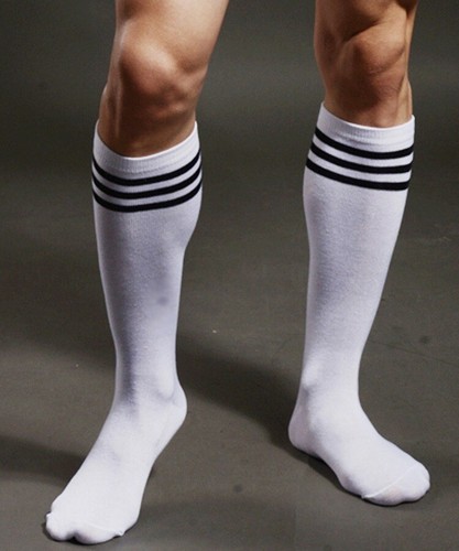 Men's Socks 80's Old School Classic Striped Mid Calf Athletic Tube Socks - Picture 4 of 37