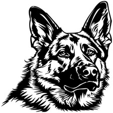 Army Dog Icon | Laminated Vinyl Decal Sticker Label