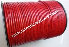 Premium Handmade Round Genuine Leather Cords 50 Meter By Unnati Creations India